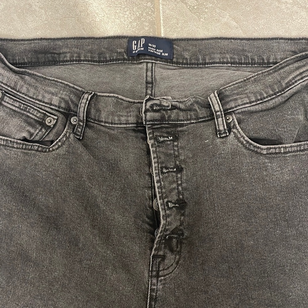 Black High rise vintage slim jeans
